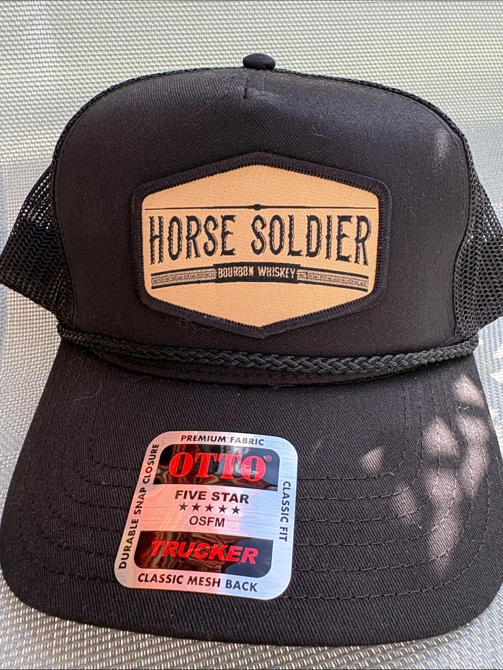 Otto O/S Horse Soldier Bourbon Whisky cap. NWOT!!
